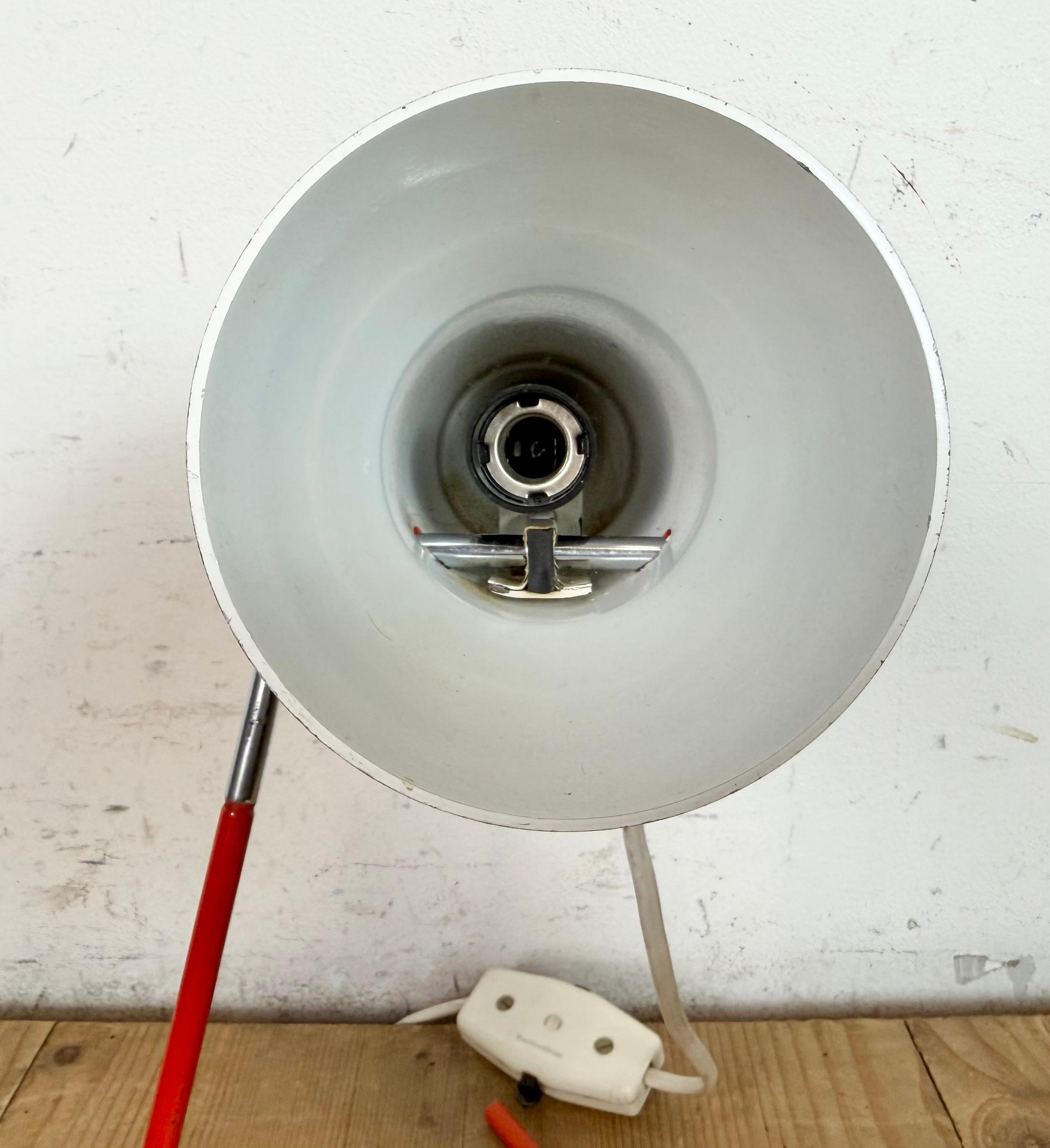 Vintage Red Table Lamp by Josef Hurka for Drupol, 1960s For Sale 3