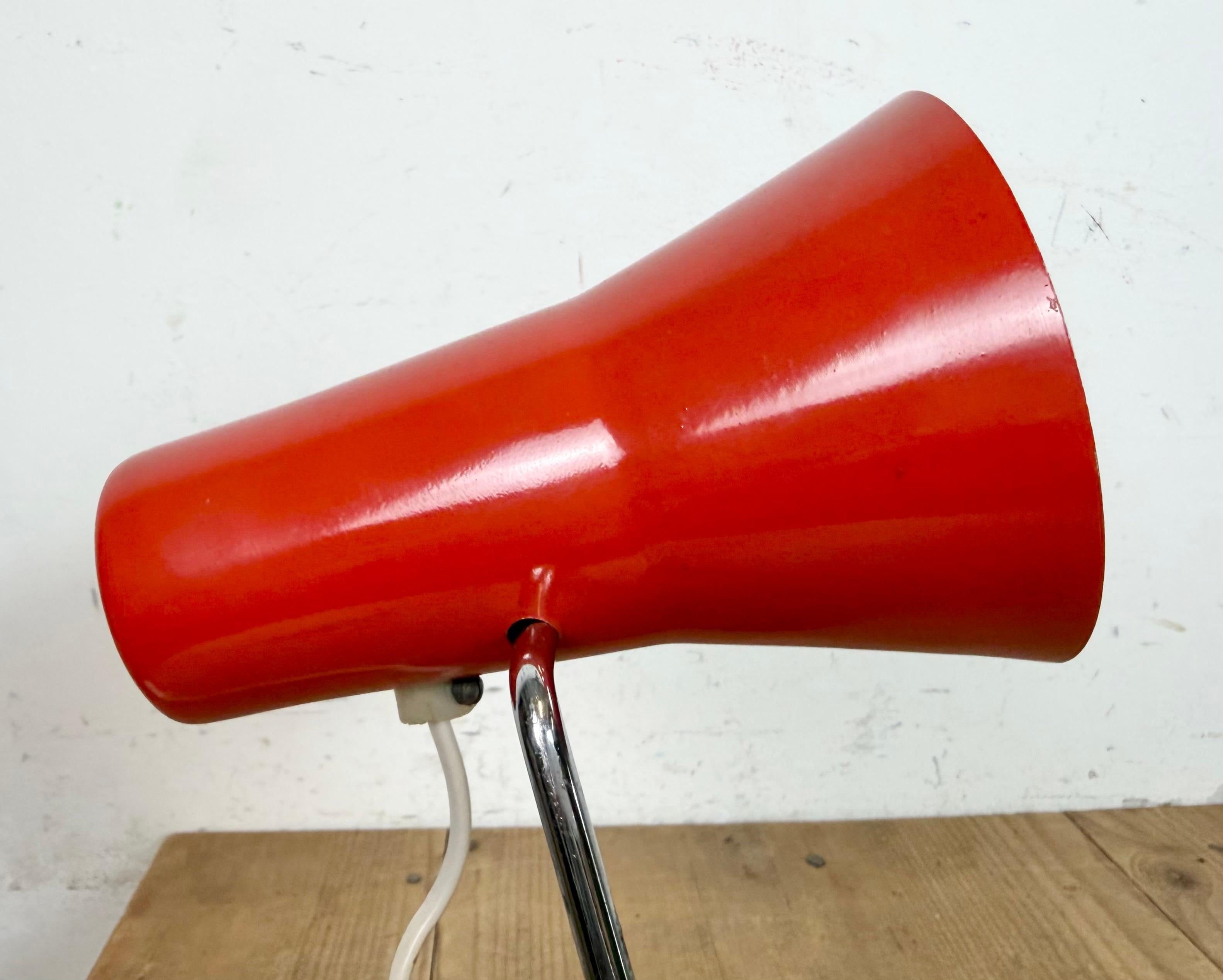 20th Century Vintage Red Table Lamp by Josef Hurka for Drupol, 1960s For Sale