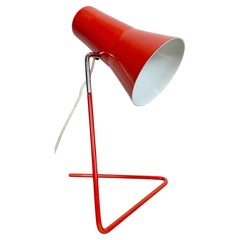 Vintage Red Table Lamp by Josef Hurka for Drupol, 1960s