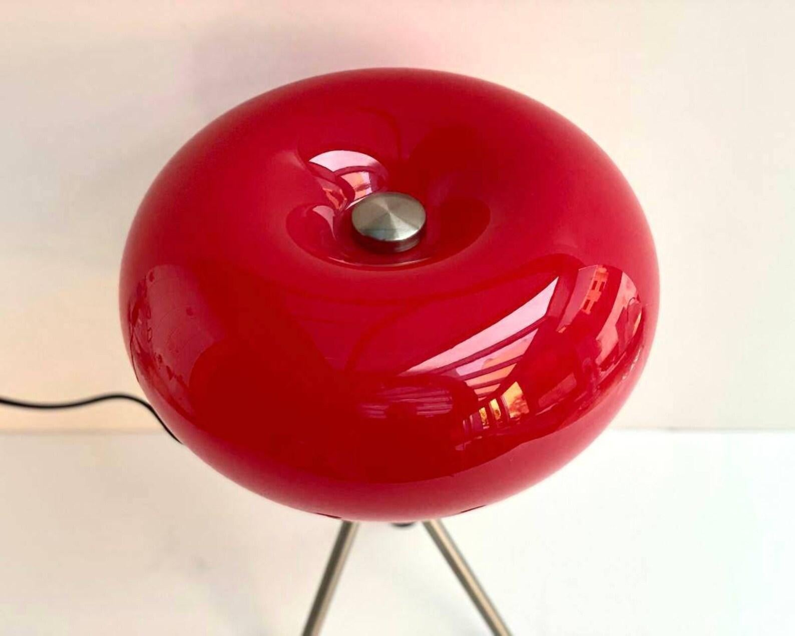 red table lamps