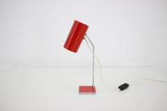 Vintage Red Table Lamp, Lidokov, 1960s