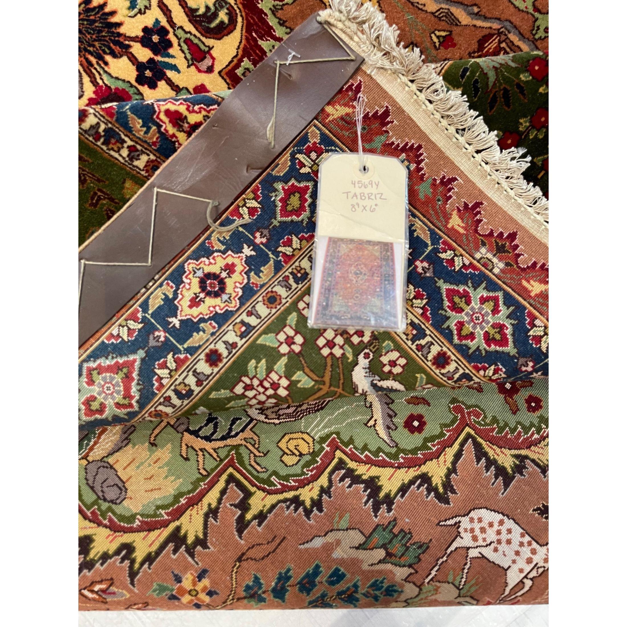 Vintage Red Tabriz Rug In Good Condition For Sale In Los Angeles, US