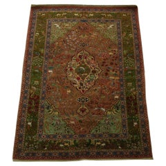 Tapis rouge vintage de Tabriz