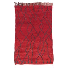 Vintage Rot Talsint Marokkanischer Teppich, Gemütlicher Nomade trifft Maximalistischen Stil
