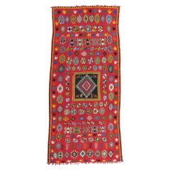 Vintage Red Taznakht Moroccan Rug with Modern Tribal Style