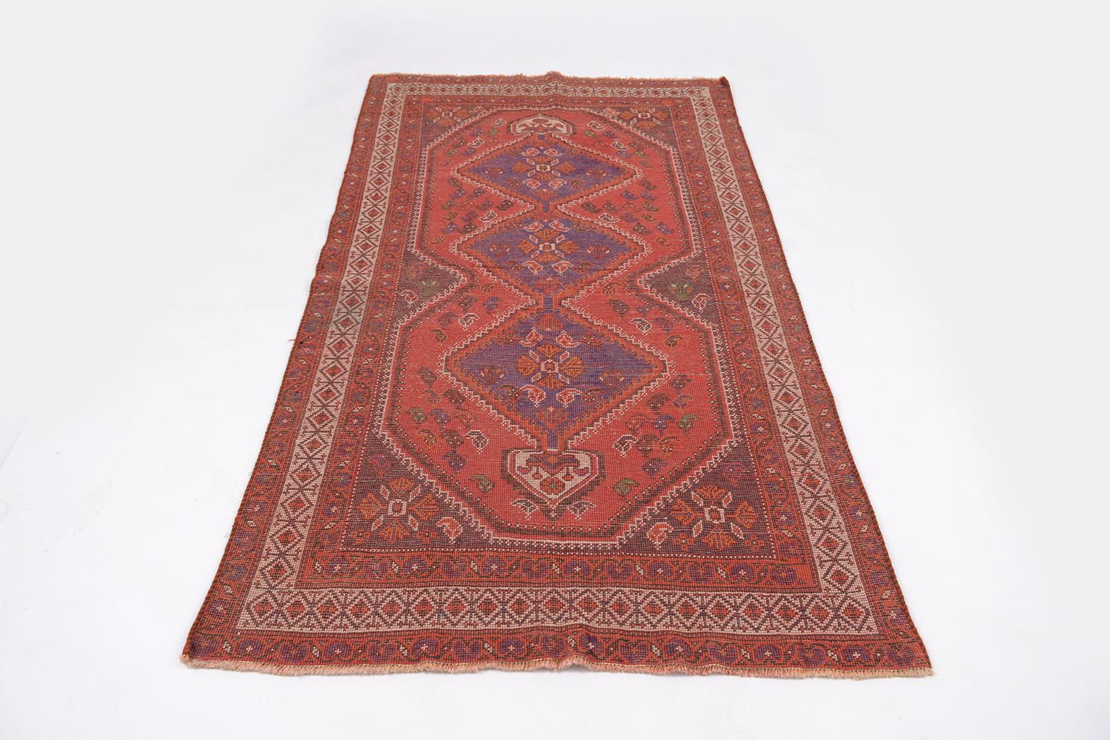 Vintage Red Textile Carpet Rug For Sale 5