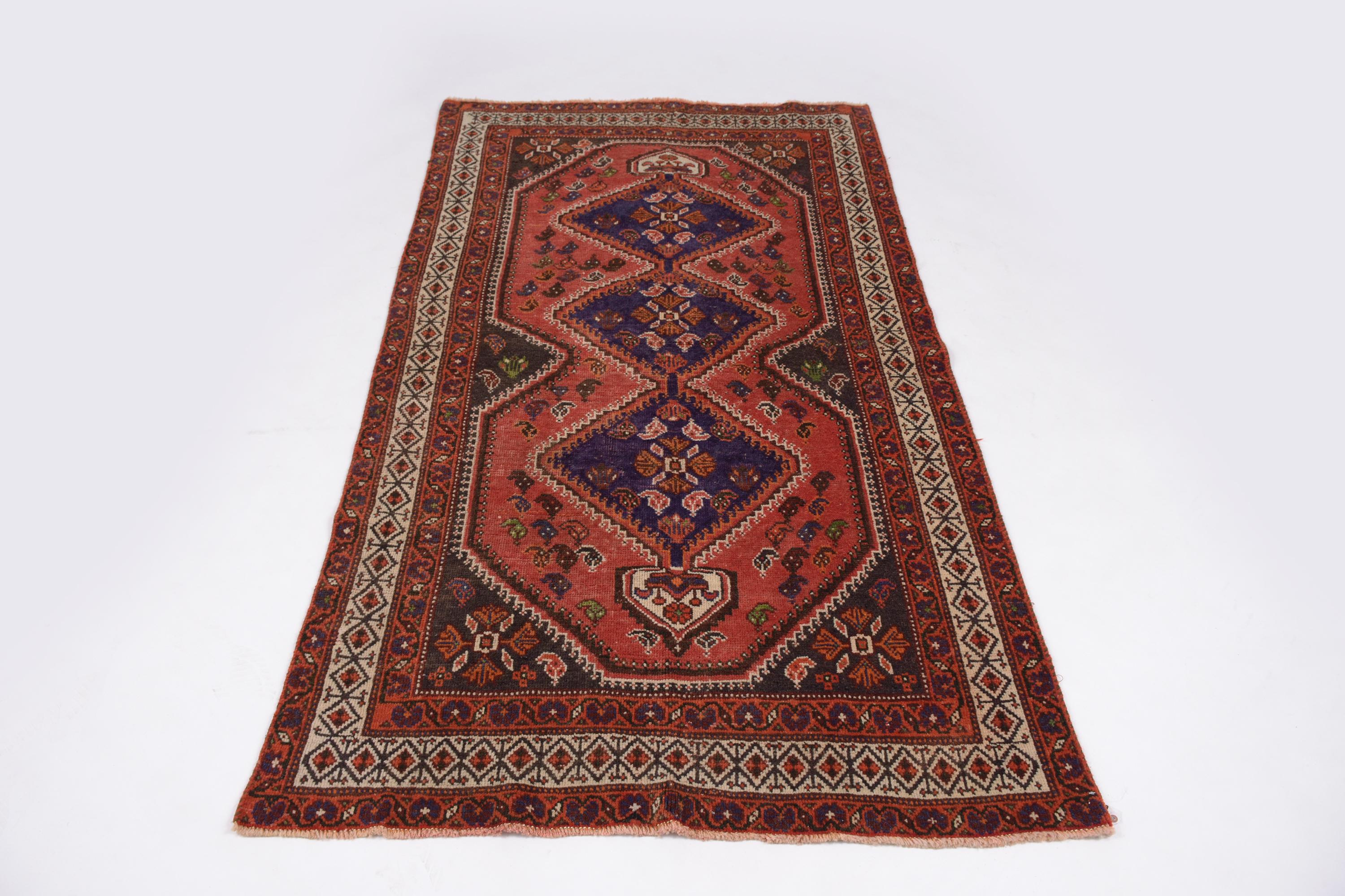 Vintage Red Textile Carpet Rug For Sale 1