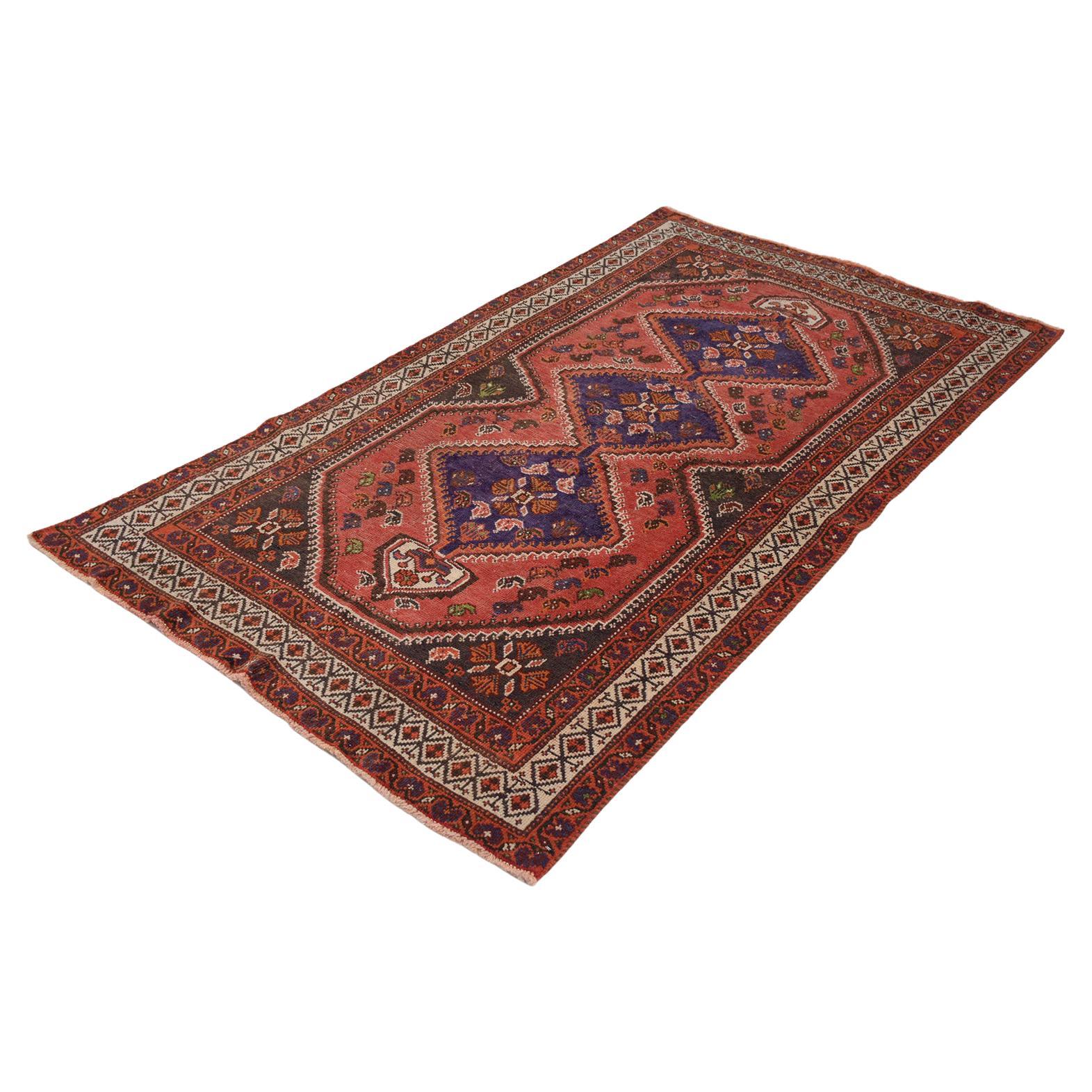 Vintage Red Textile Carpet Rug For Sale