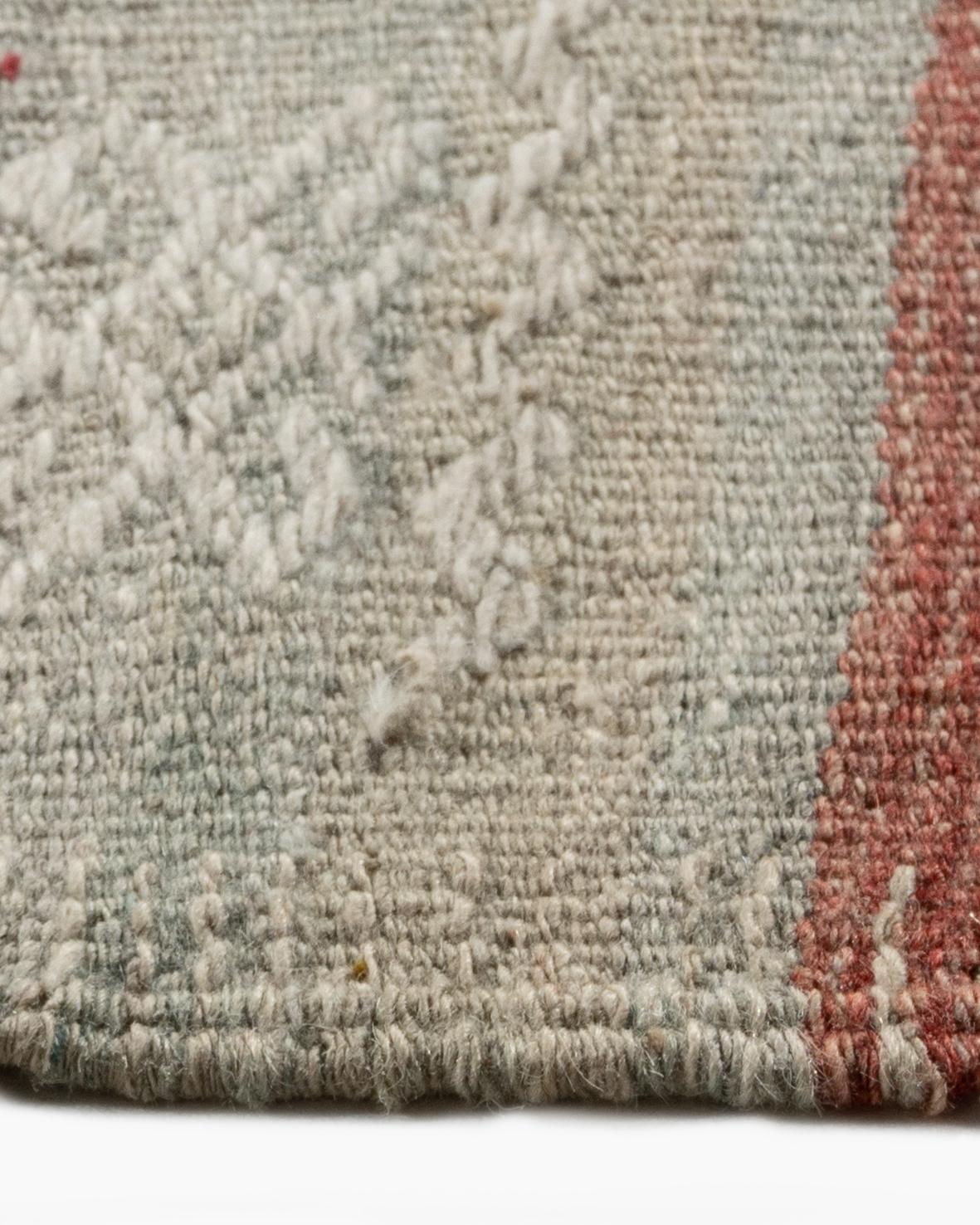 Vintage By Red Turkish Flatweave Jajim Area Rug 5'3 X 9'1 in vendita 3