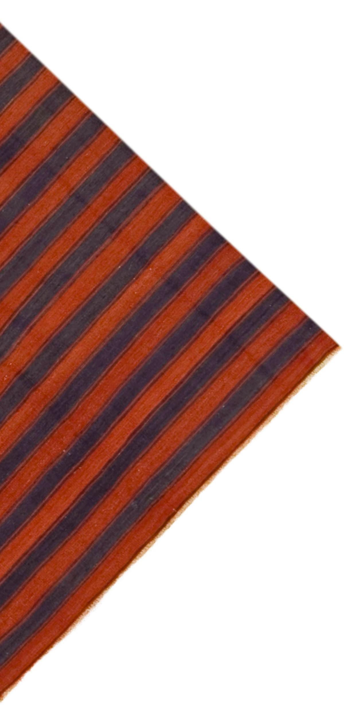 4'9 x 12'6. This vintage Turkish flat-weave Kilim was handwoven in the 1950s. The simplicity and boldness of these pieces can also give a contemporary feel and can look at home in both a modern or traditional setting. 