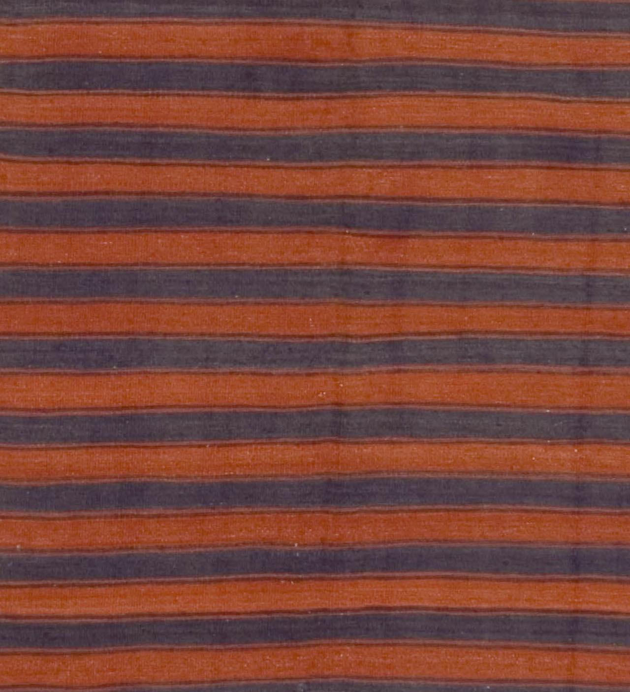 Hand-Woven Vintage Red Turkish Kilim Gallery Size Rug, 4'9 x 12'6 For Sale
