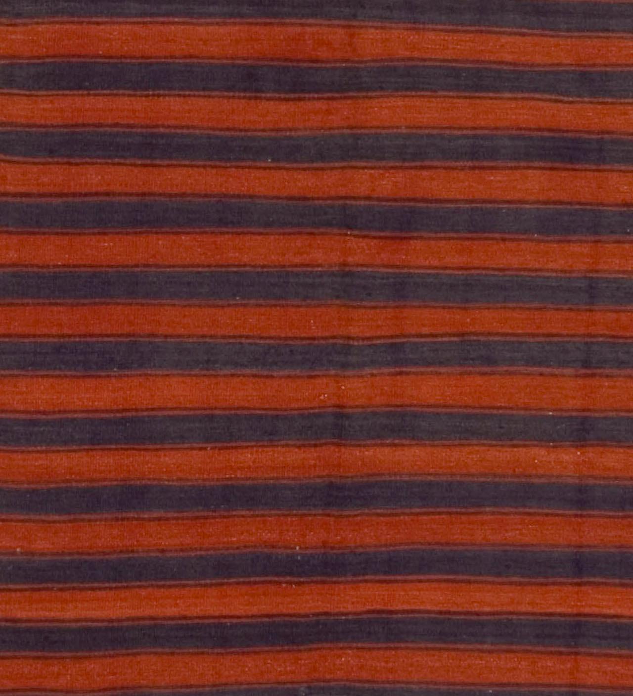Vintage Red Turkish Kilim Gallery Size Rug, 4'9 x 12'6 For Sale 2