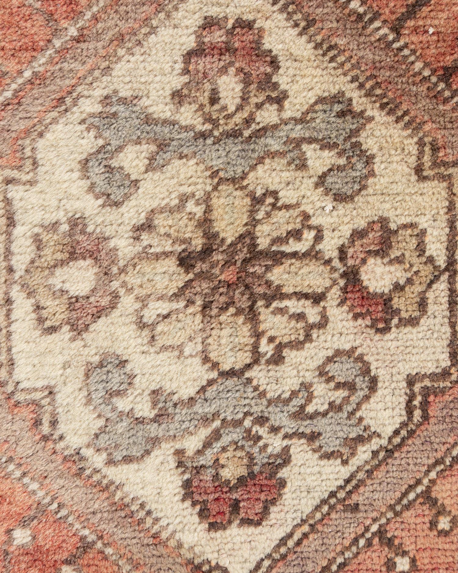 Vintage Red Turkish Oushak Area Rugs  7'4 x 10'10 For Sale 7