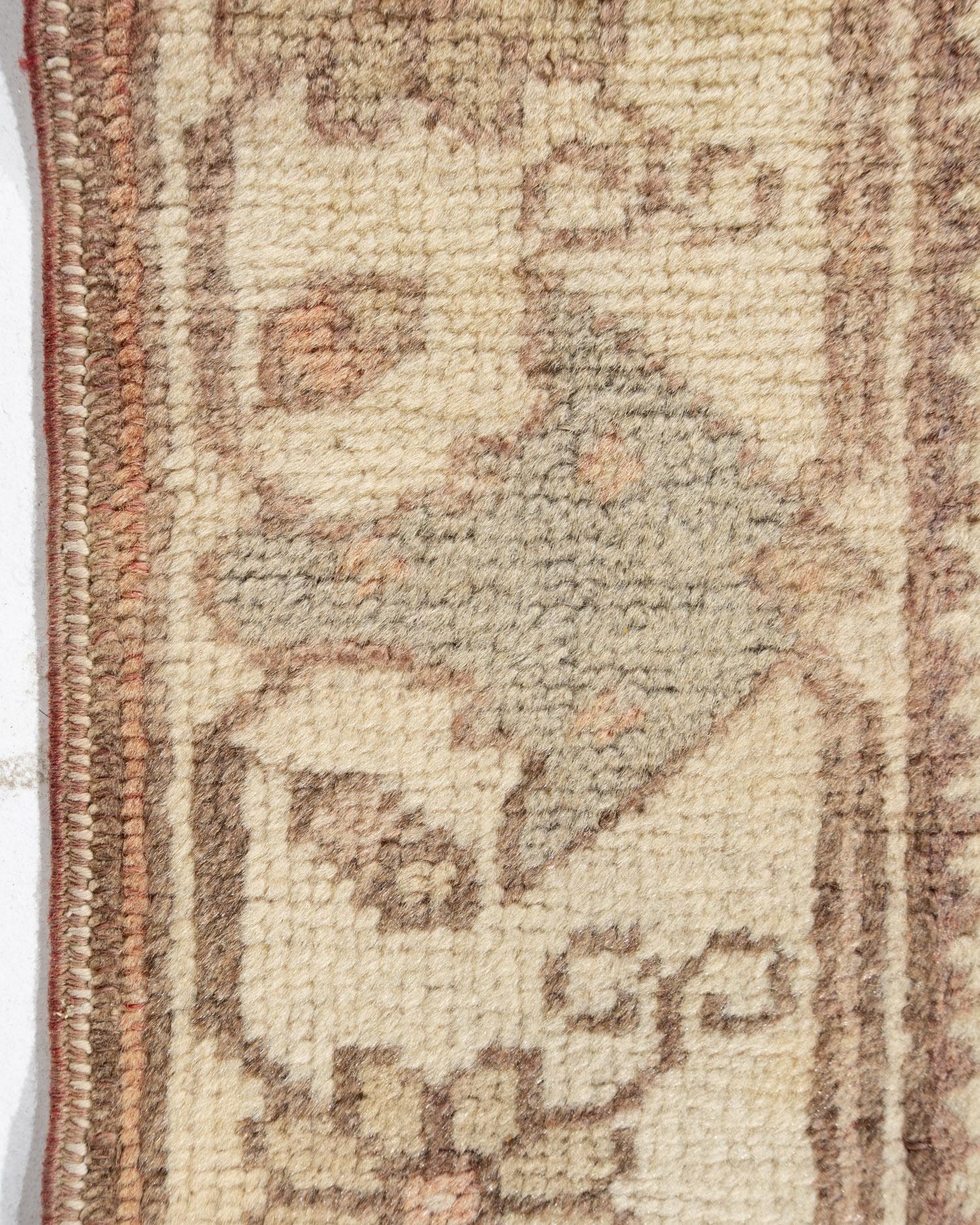 Vintage Red Turkish Oushak Area Rugs  7'4 x 10'10 In Good Condition For Sale In New York, NY