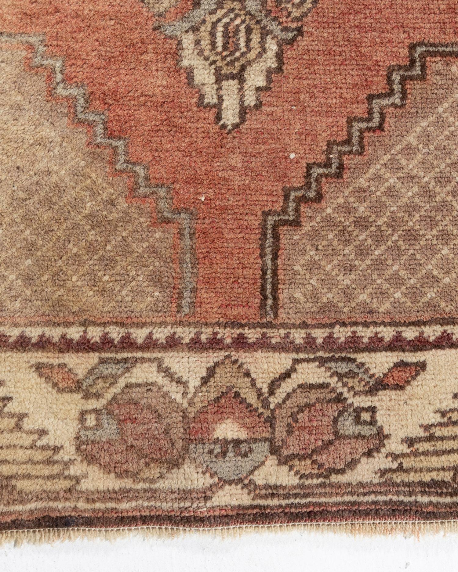 Vintage Red Turkish Oushak Area Rugs  7'4 x 10'10 For Sale 2