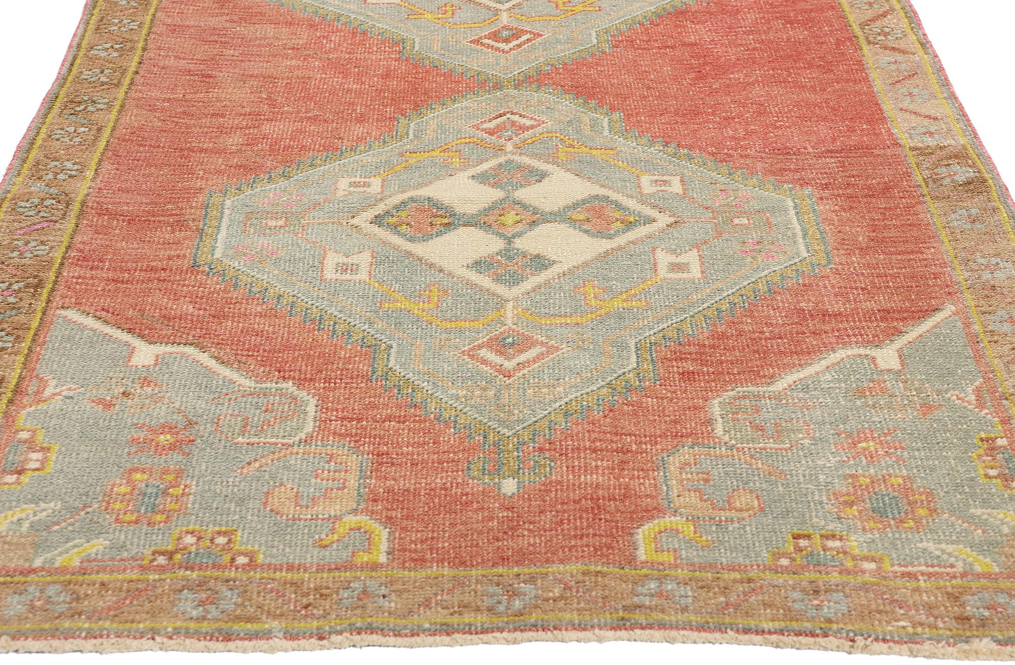 Alfombra turca Oushak de 1970 Anudado a mano en venta