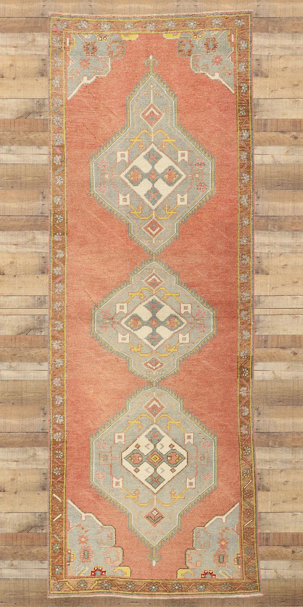 Tapis turc Oushak vintage en vente 1
