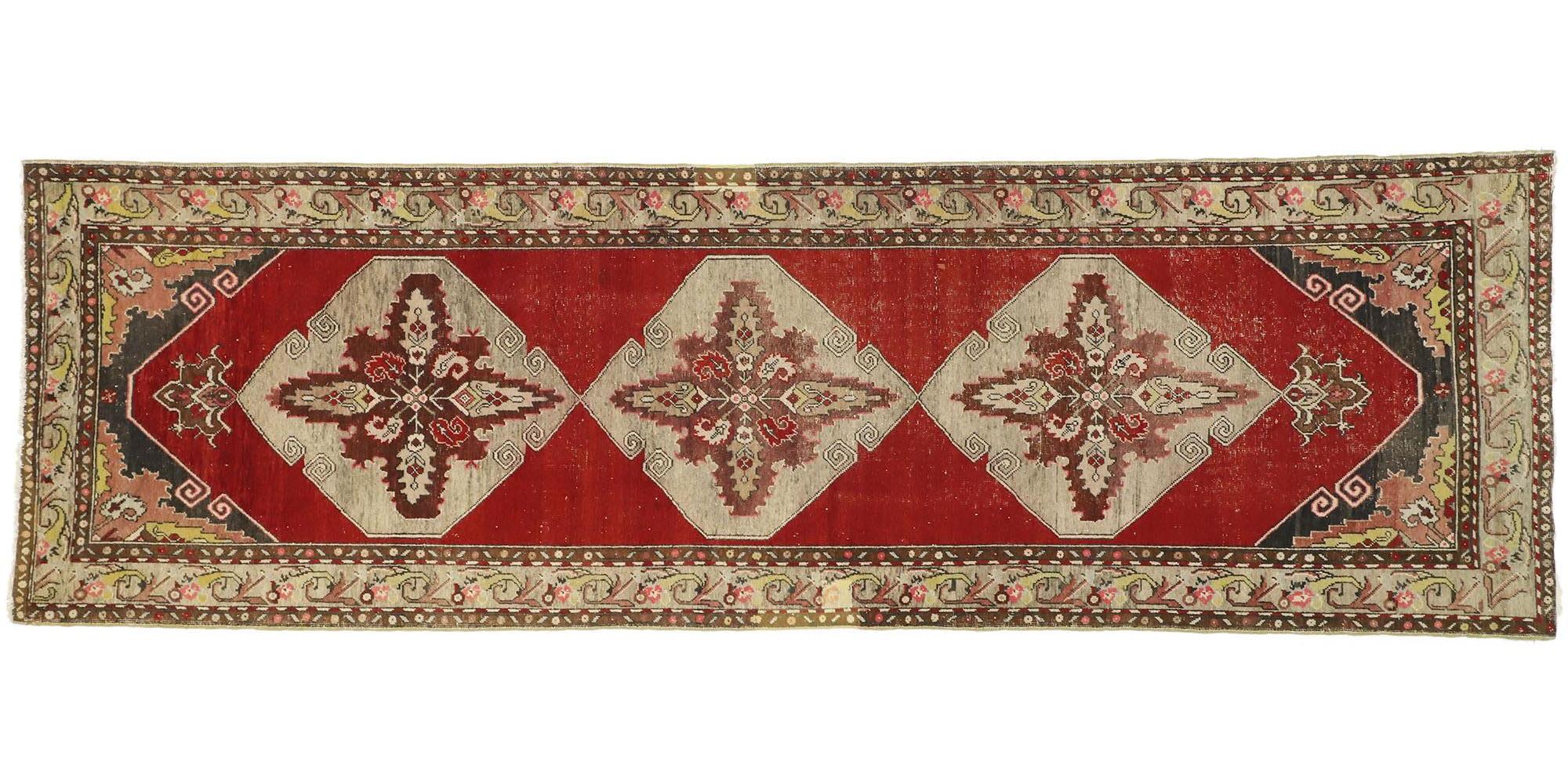 Vintage Red Turkish Oushak Carpet For Sale 3