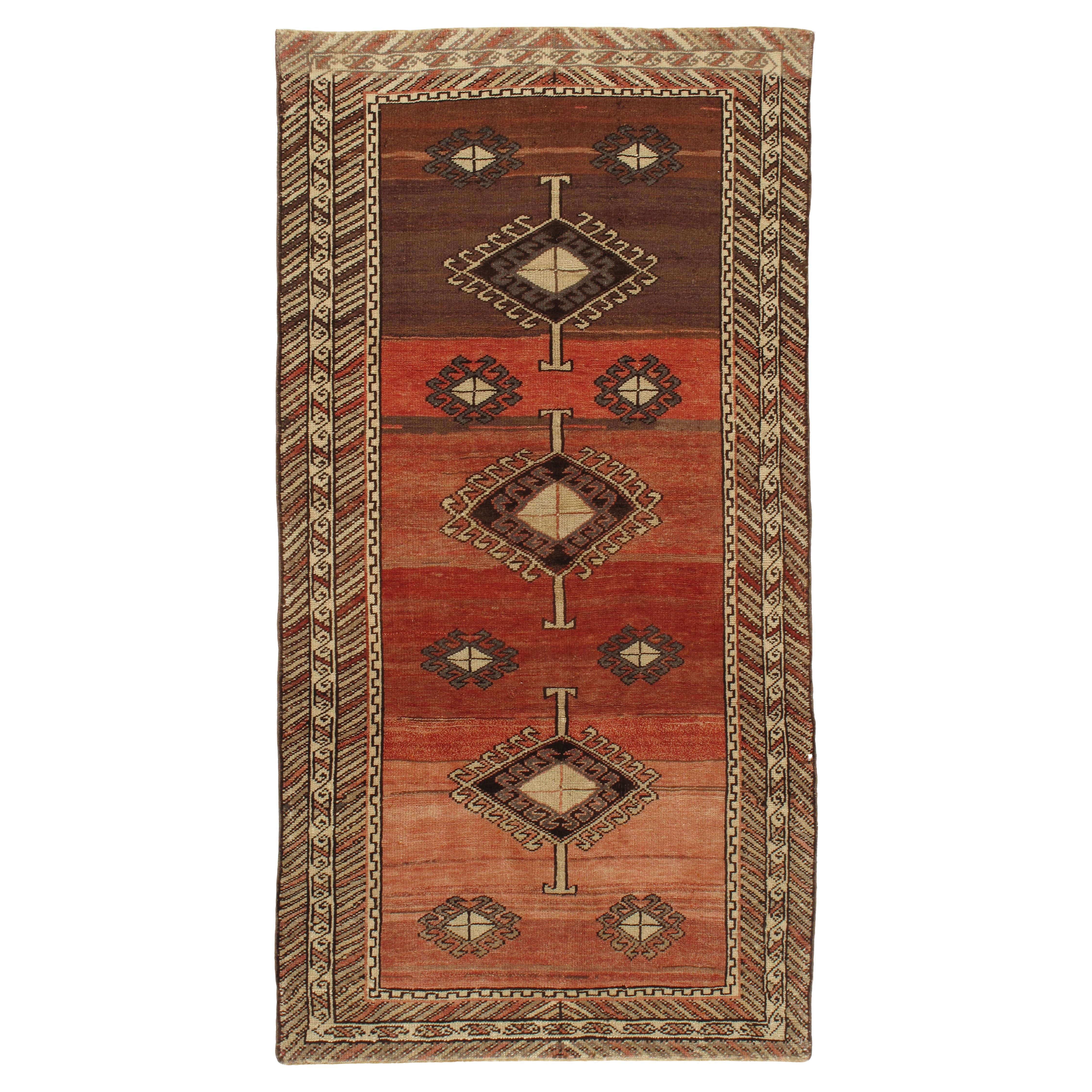 Vintage Rot Türkisch Oushak Teppich 3'3 X 6'3