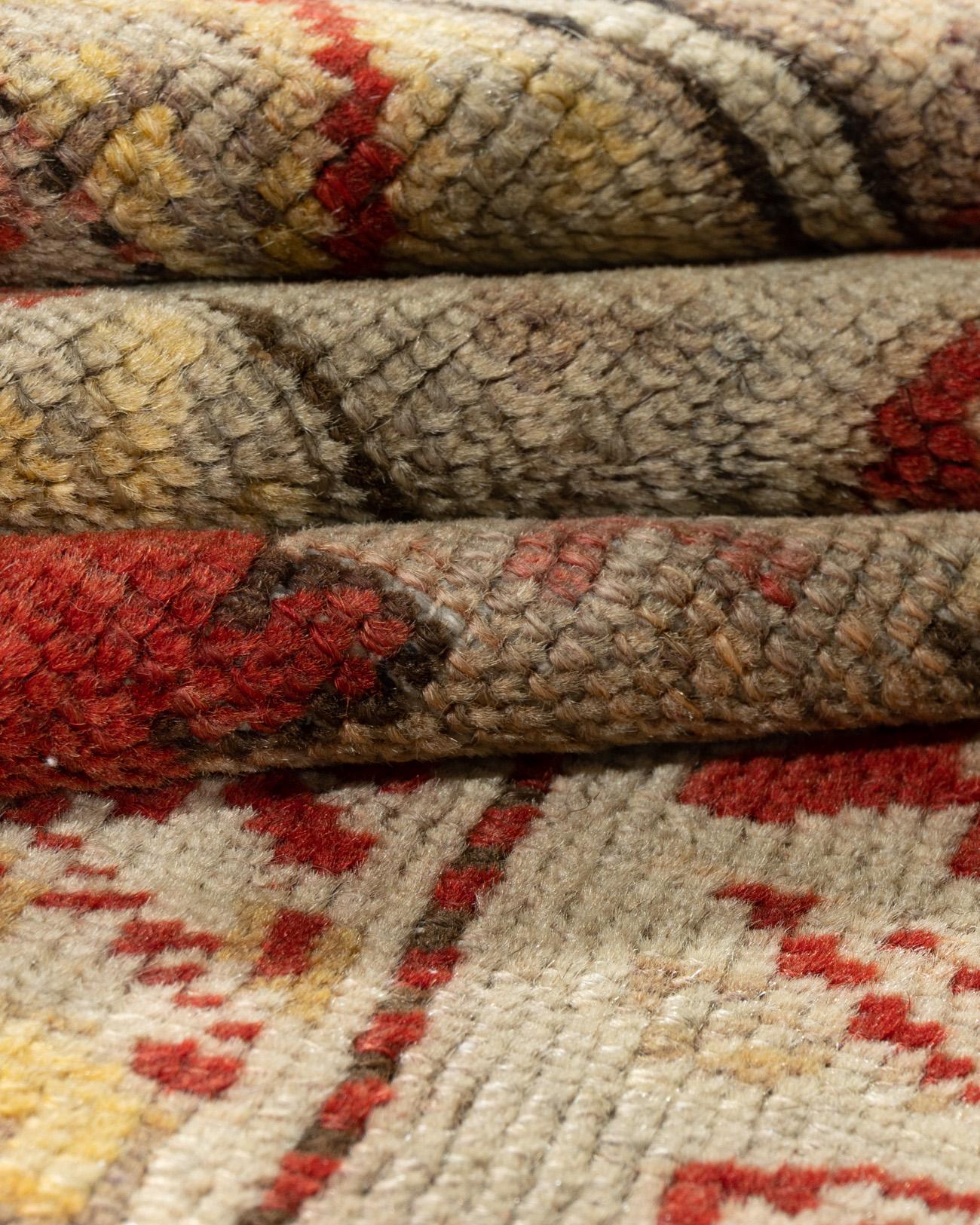 20th Century Vintage Red Turkish Oushak Rug For Sale