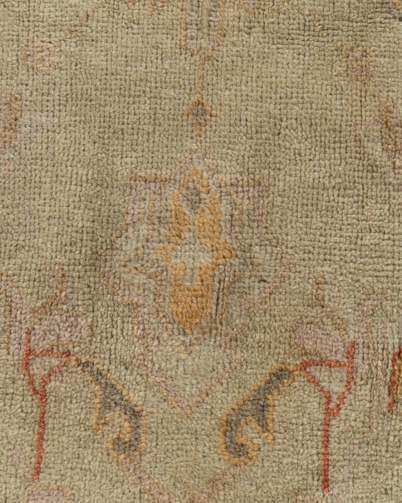 20th Century Vintage Red Turkish Oushak Rug For Sale