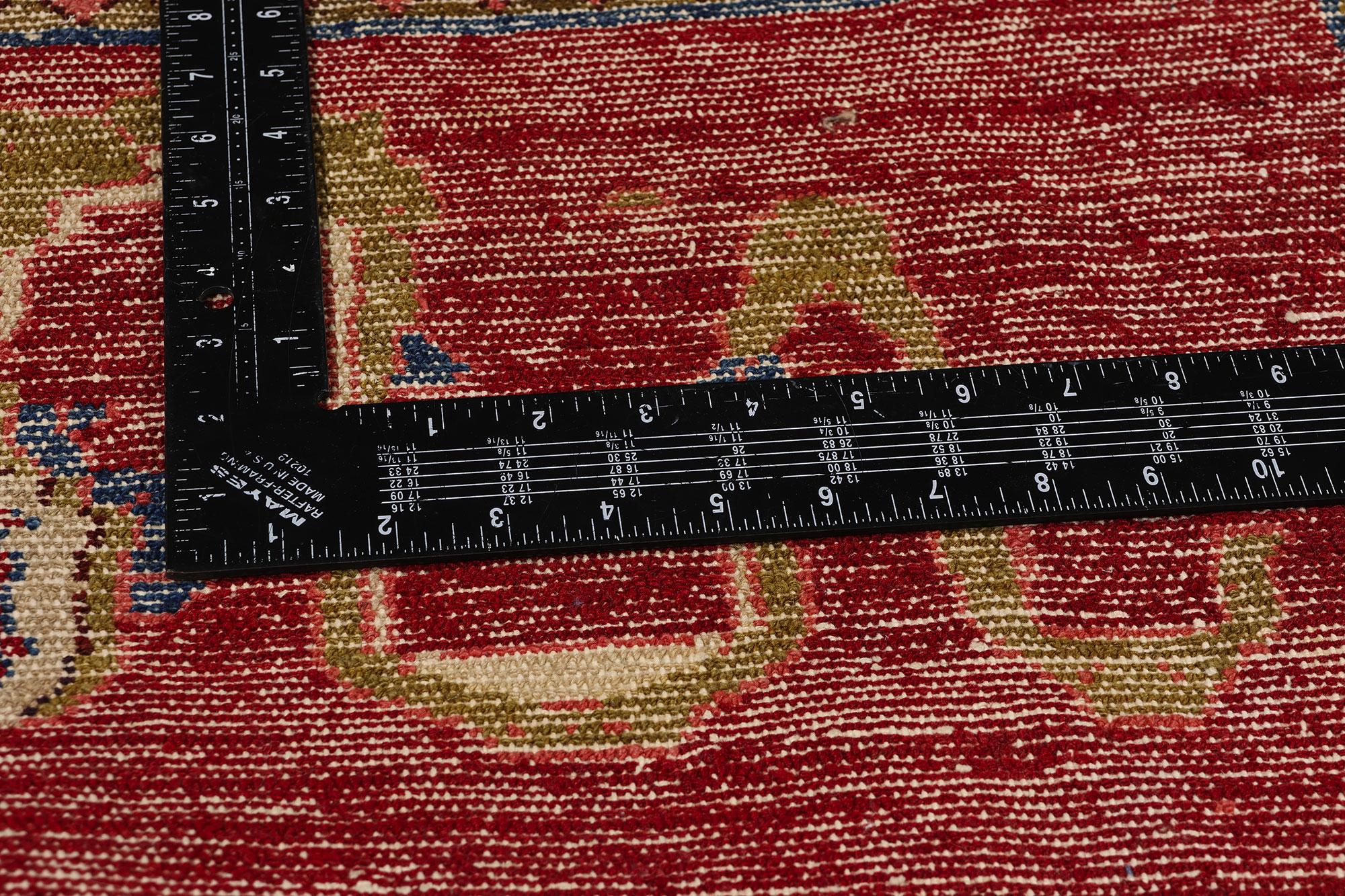 Alter roter türkischer Oushak-Teppich  (Wolle) im Angebot