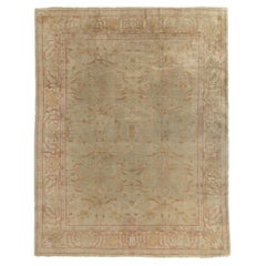Vintage Red Turkish Oushak Rug
