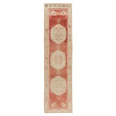 Vintage Red Turkish Oushak Runner