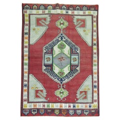 Tapis de prière turc rouge vintage