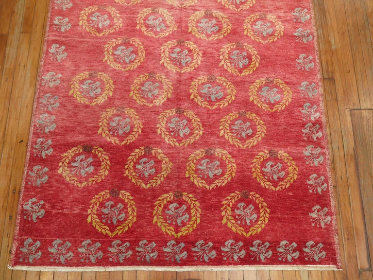 Vintage Red Turkish Rug For Sale at 1stDibs