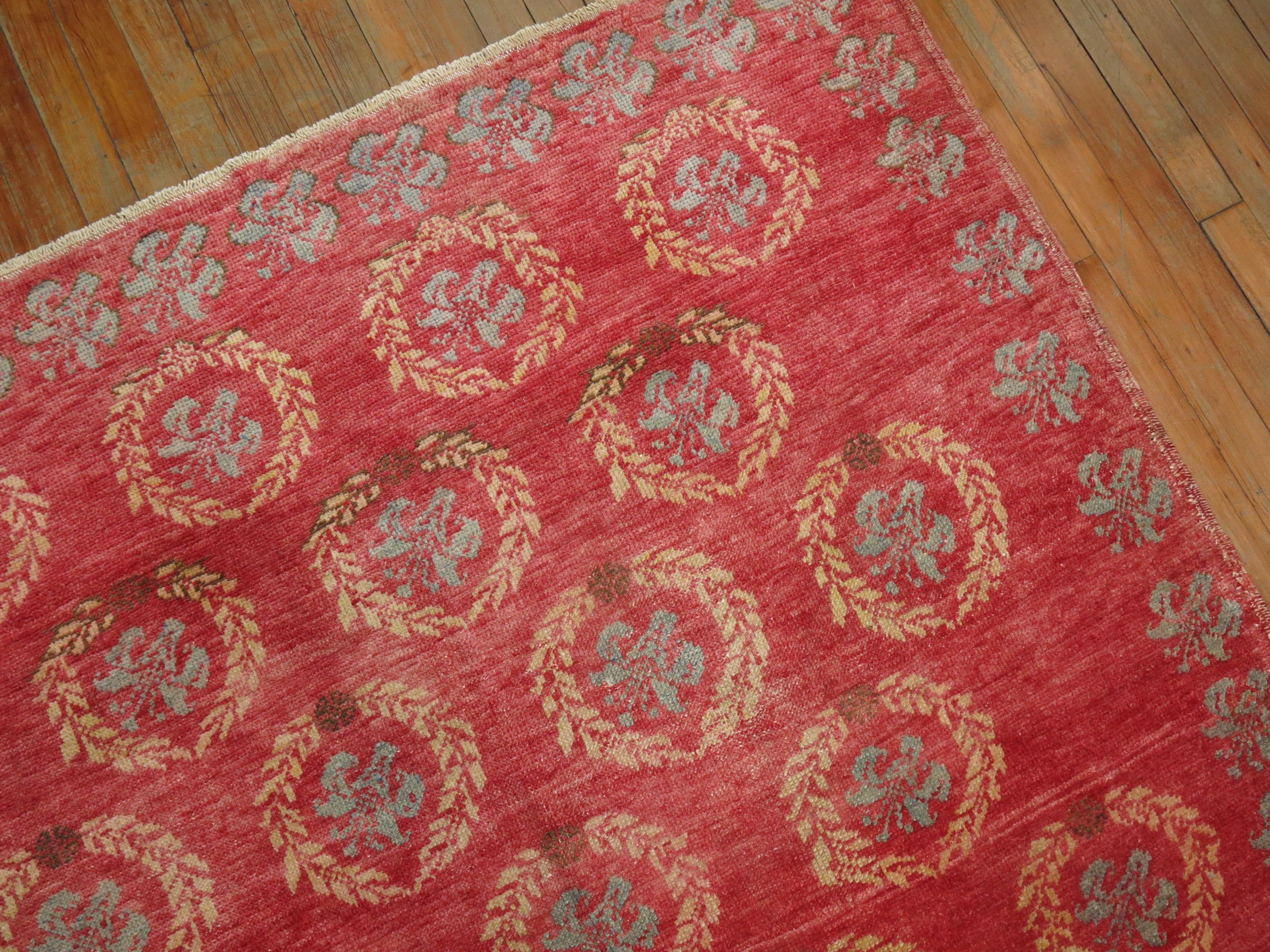 20th Century Vintage Red Turkish Rug For Sale