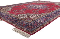 Vintage Red Turkish Sparta Rug, Refined Elegance Meets Traditional Sensibility
