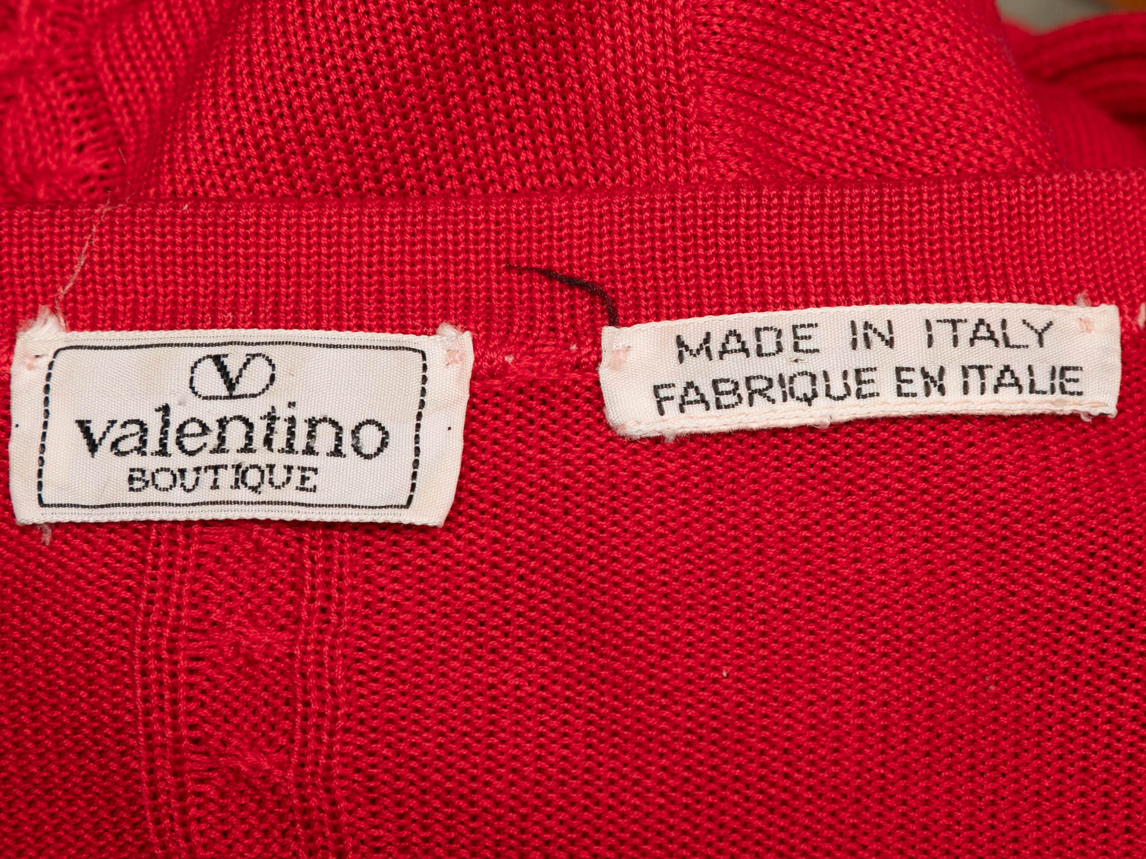 Vintage Red Valentino Boutique V-Neck Cardigan Size US M For Sale 1