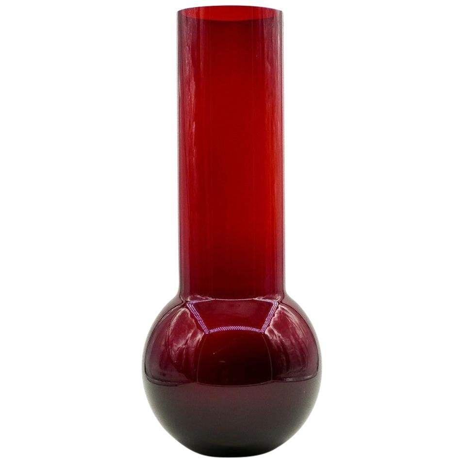 Vintage Red Vase, Northern Europe, 1980s
