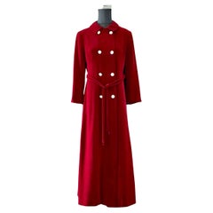 Vintage Red Velvet Overcoat
