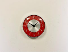 Vintage Red Wall Clock from Metamec, 1970s