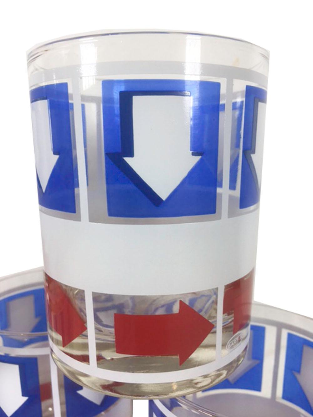 red white and blue drinking glasses