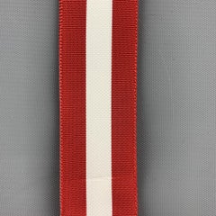 VINTAGE Red & White Stripe Leather Trim Ribbon Size One Size Suspenders
