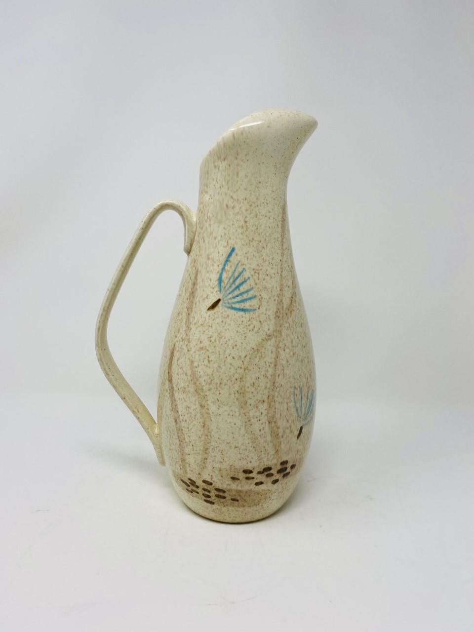 Hand-Crafted Vintage Red Wing Pottery Carafe Pitcher For Sale
