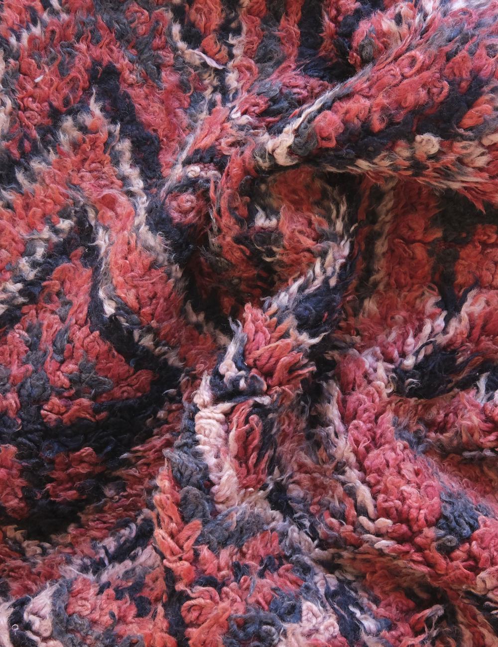 Alfombra vintage marroquí Beni M'Guild de lana roja Marroquí en venta