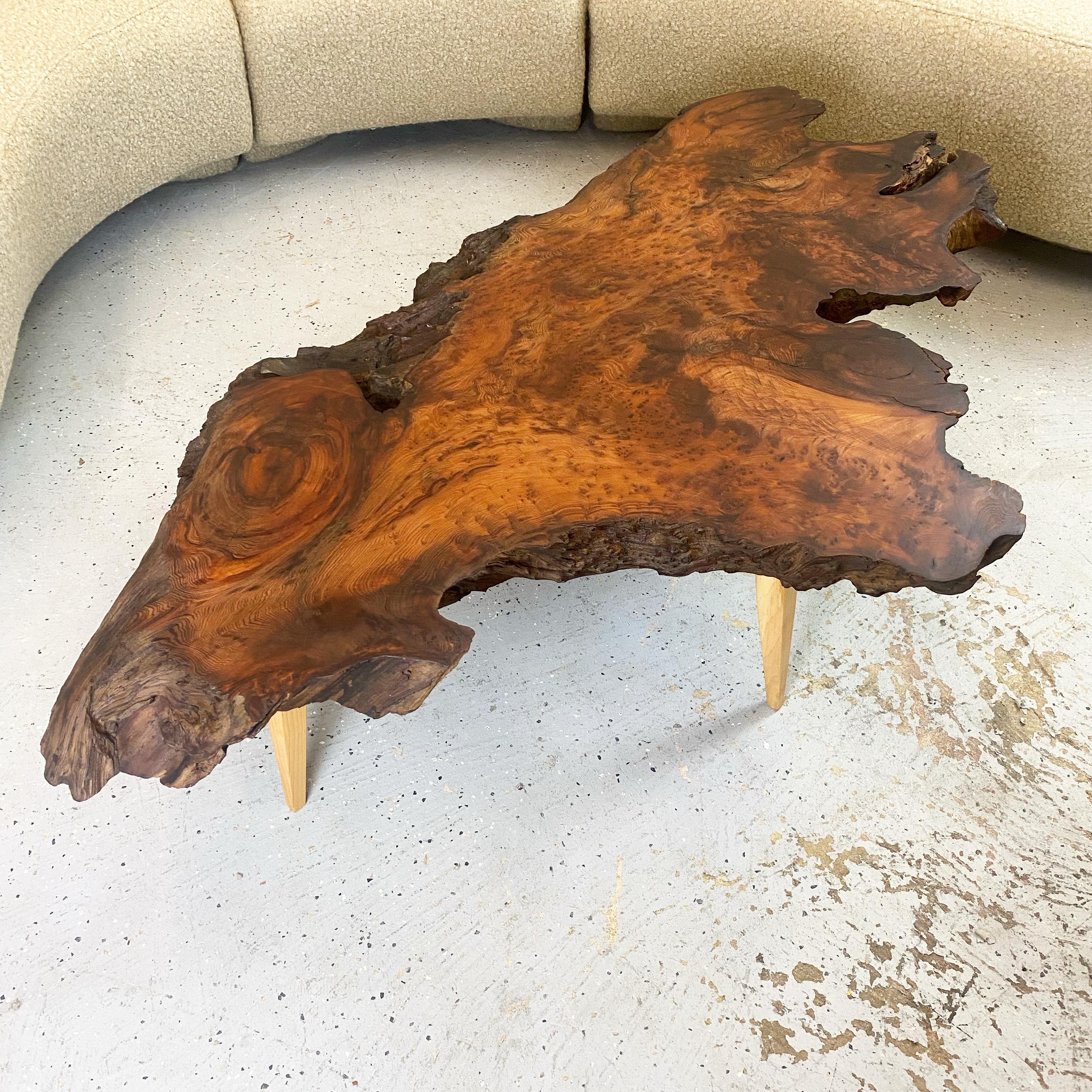 redwood burl coffee tables for sale