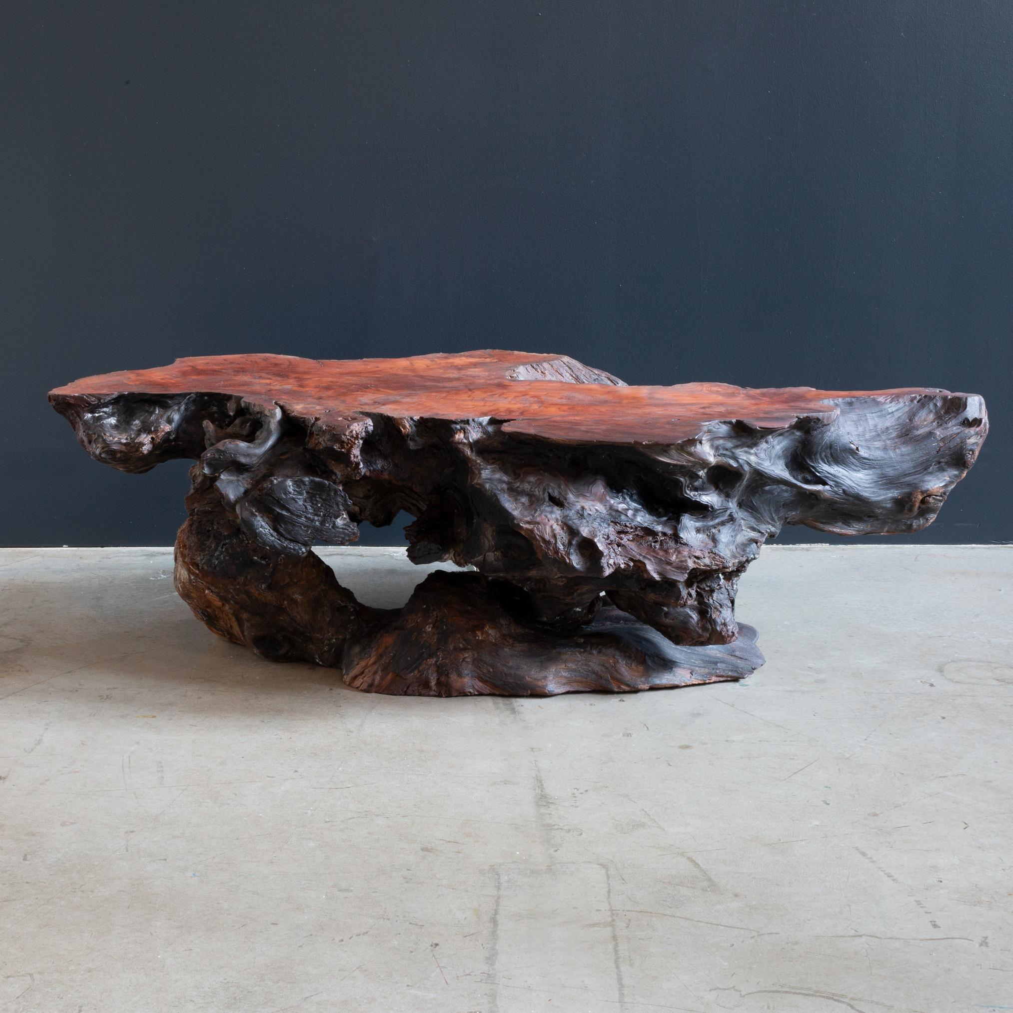 ABOUT

This mid-century, one-of-a-kind live edge coffee table is crafted from a premium Redwood burl. Its rustic design adds a touch of nature to any space, perfect for adding warmth and texture to your living room. Expertly handcrafted in