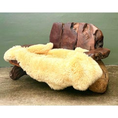 Vintage Redwood Slab Sofa After Darryl Stokes