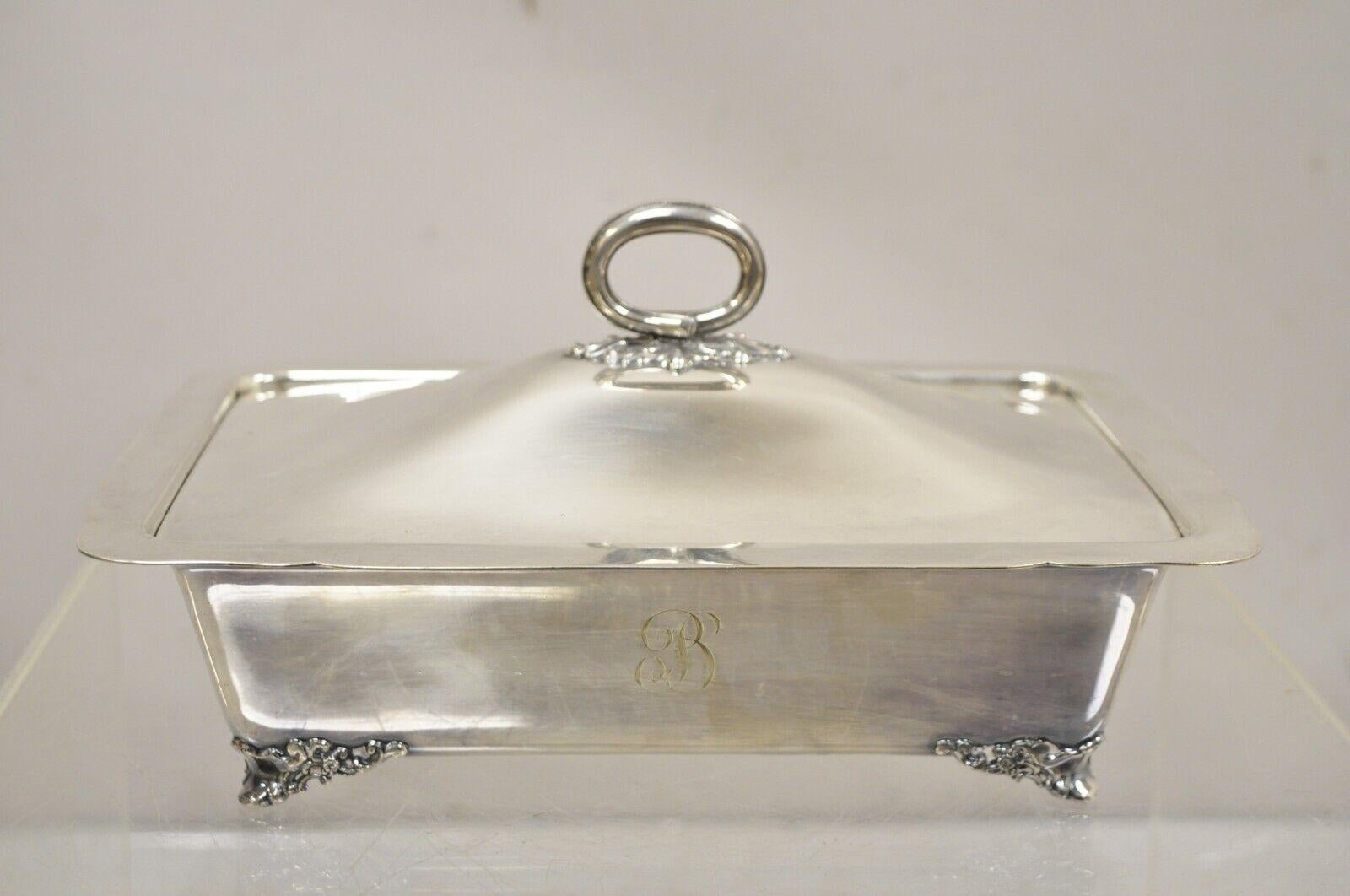 Vintage Reed & Barton Mayflower 5006 Silver Plated Covered Casserole Serving Dis For Sale 7