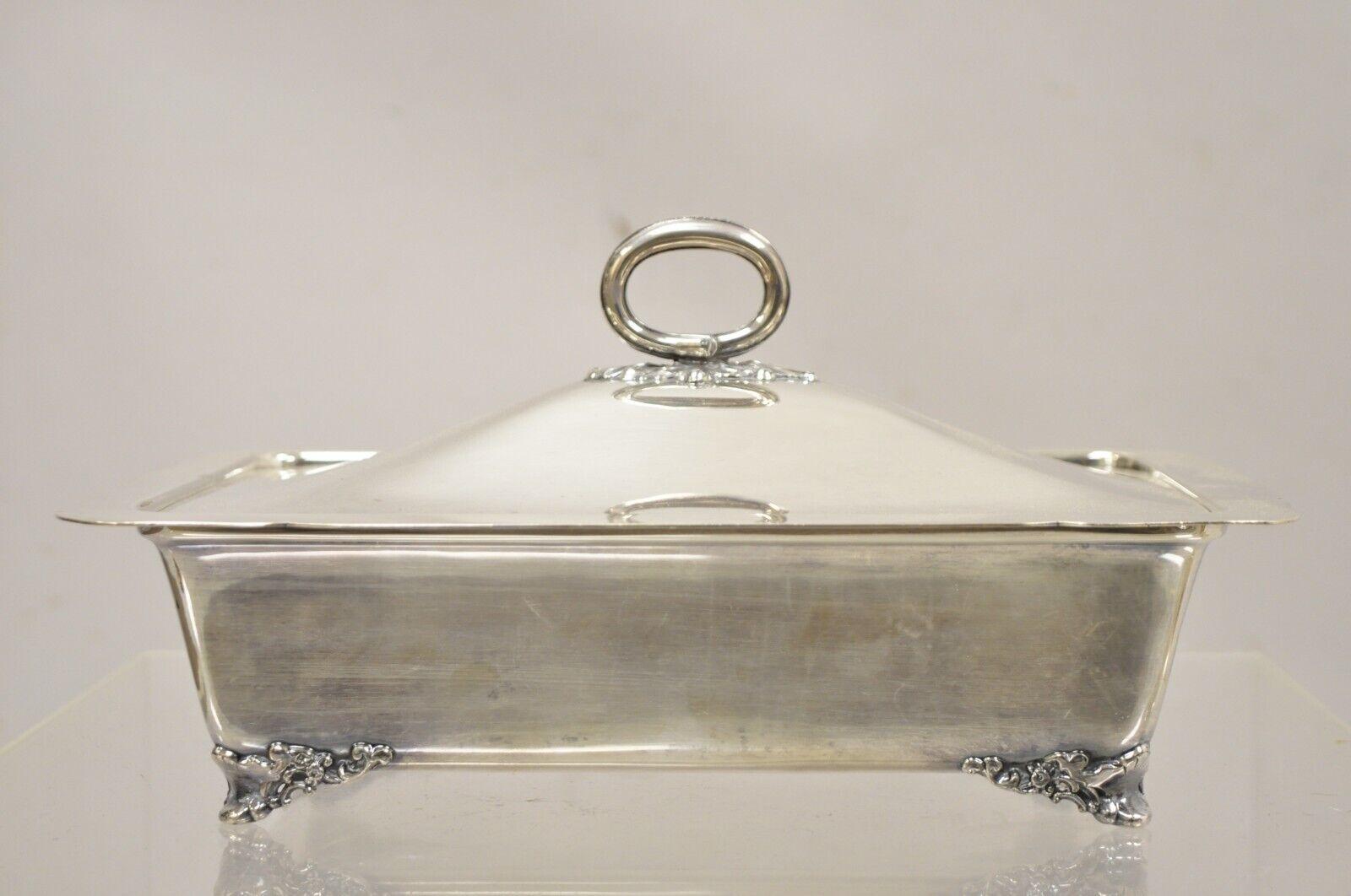 Vintage Reed & Barton Mayflower 5006 Silver Plated Covered Casserole Serving Dis In Good Condition For Sale In Philadelphia, PA