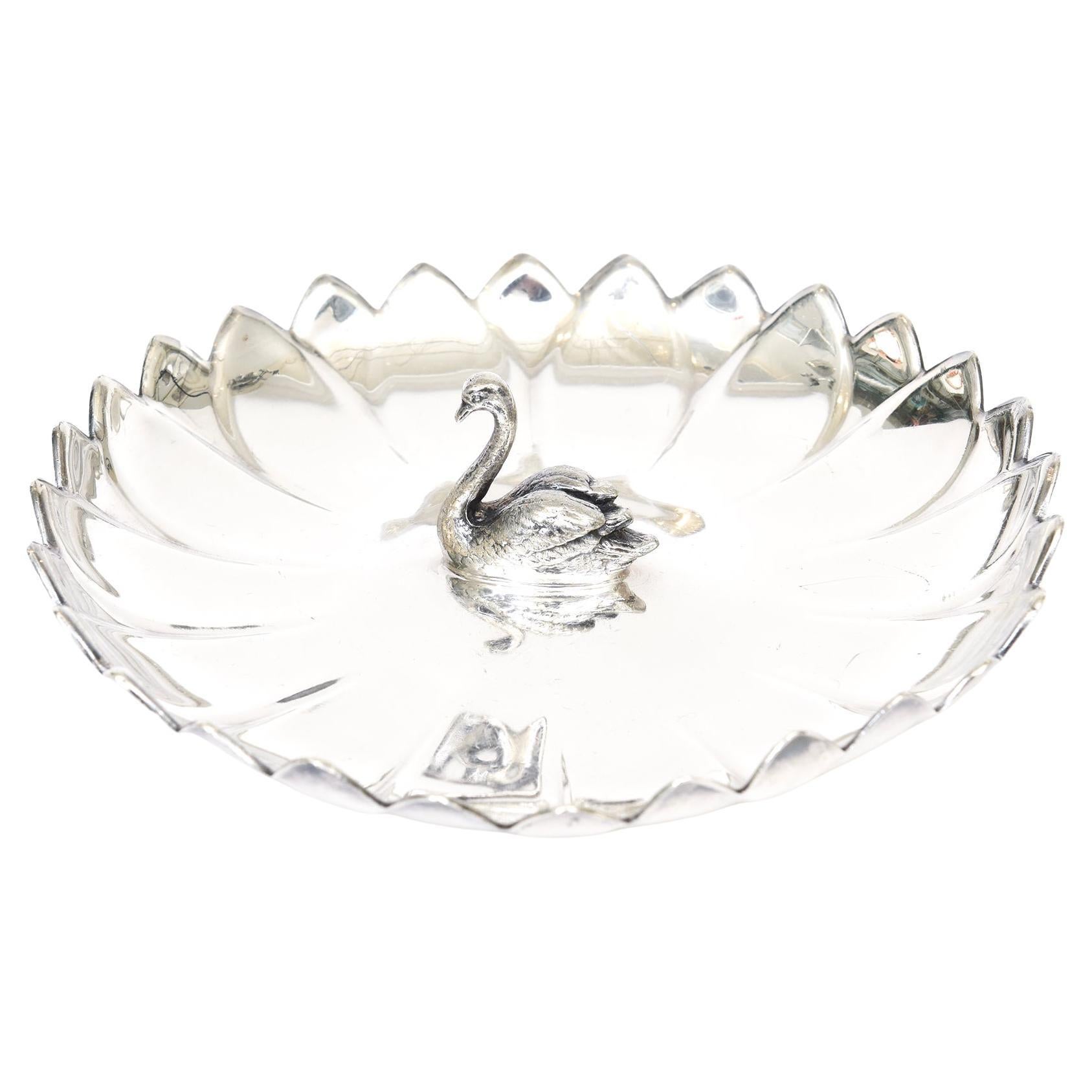Vintage Reed & Barton Silver-Plate Swan Bowl, Dish Or Serving Piece
