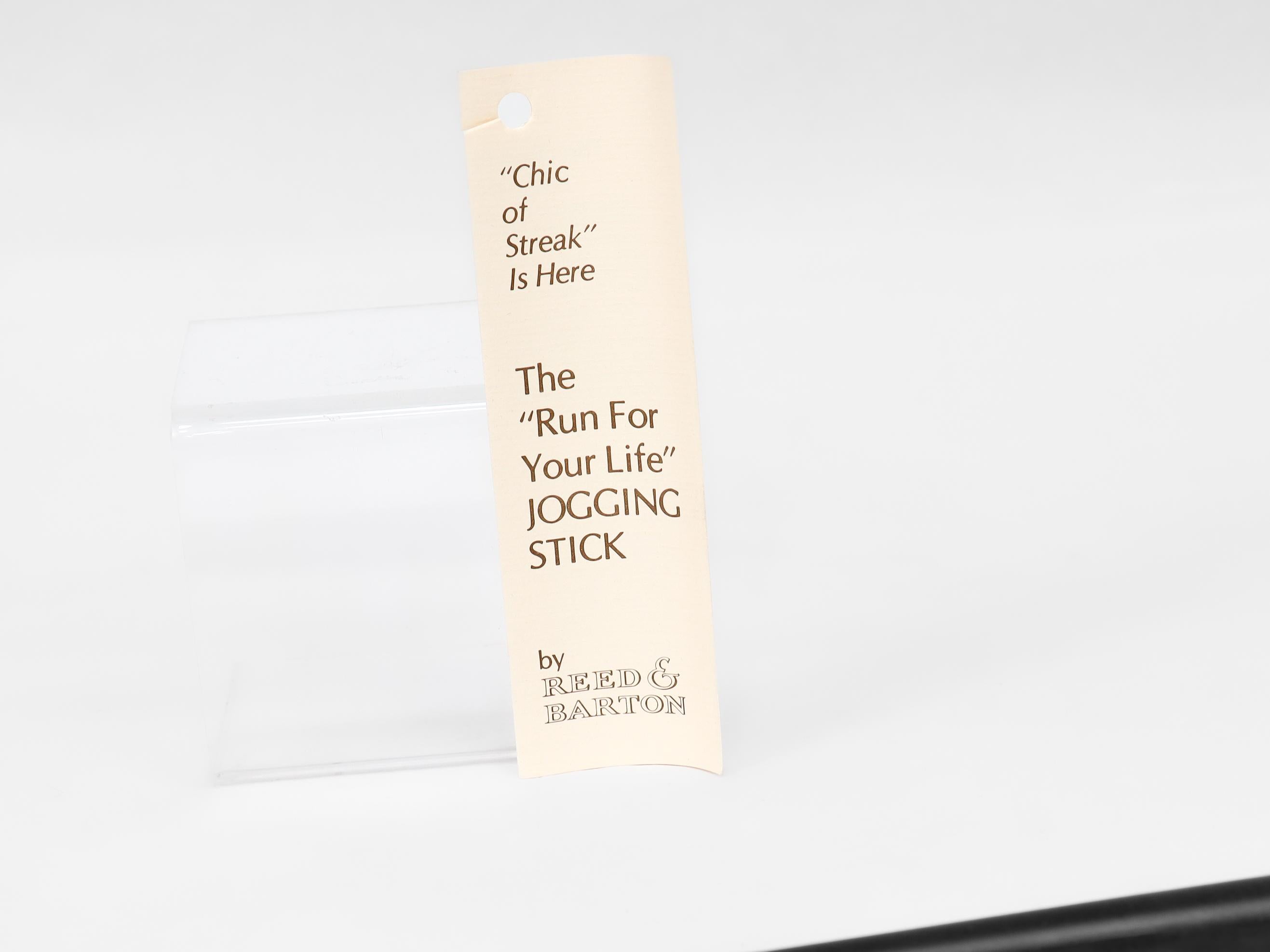 Reed & Barton d'epoca in legno e argento, bastone da jogging in vendita 6