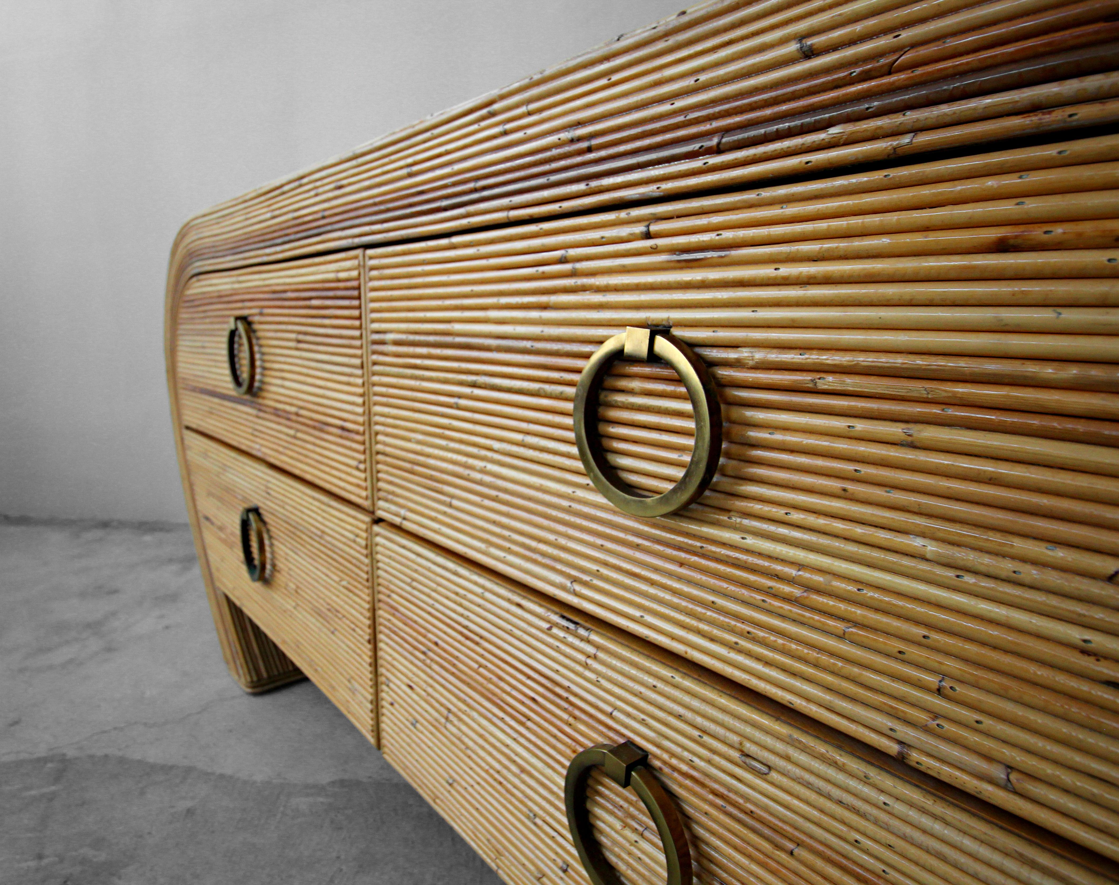 bamboo rattan dresser