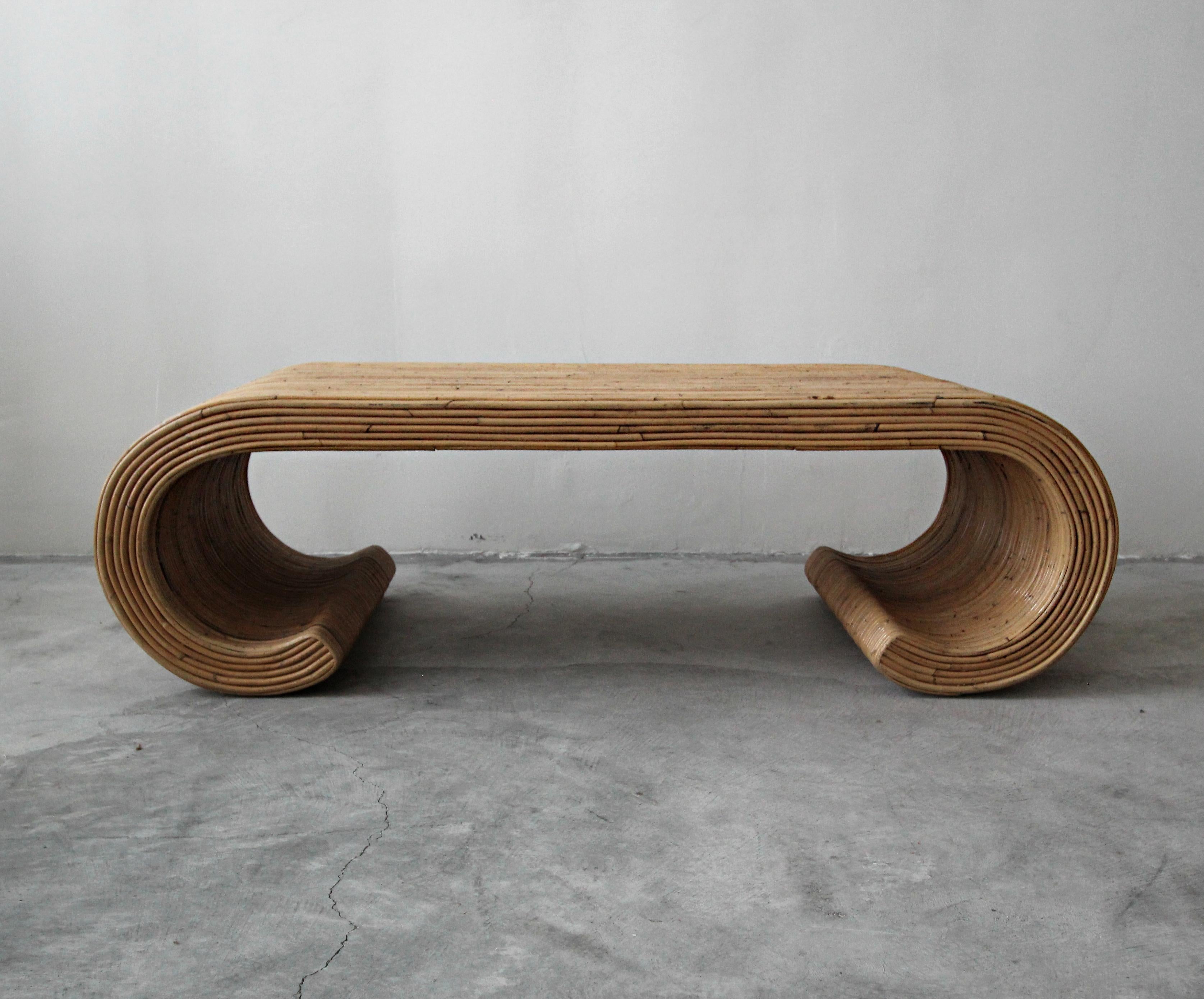 vintage scroll coffee table