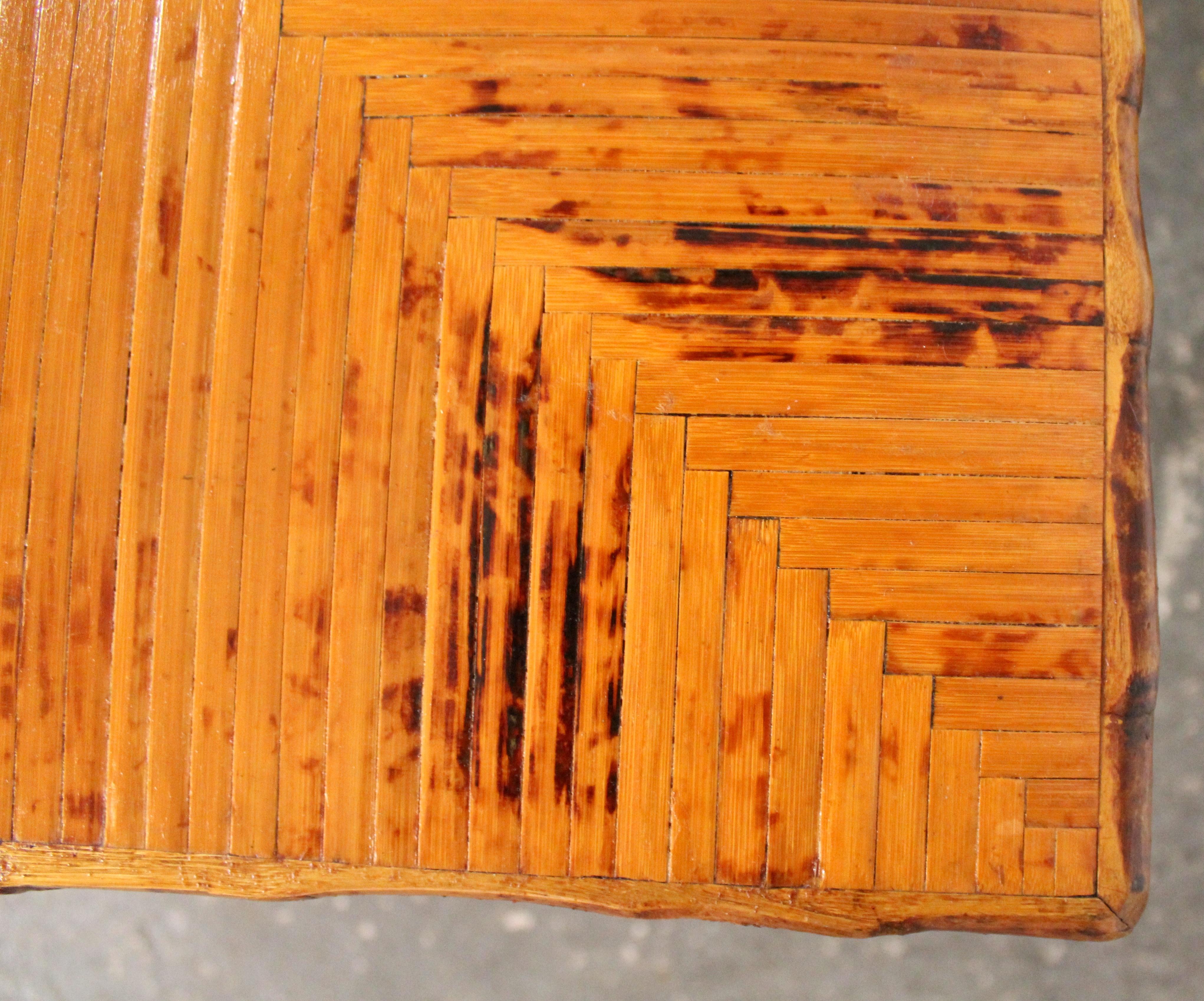 Vintage Reeded Coffee Table in the Style of Thomas Molesworth For Sale 6